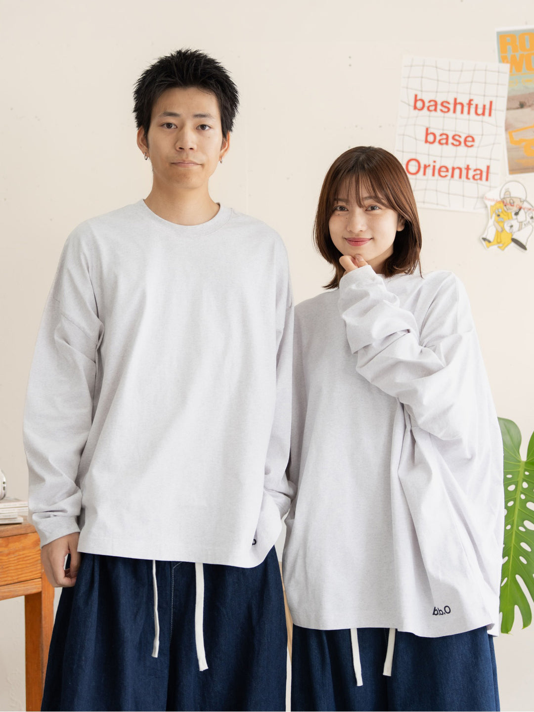 [SET]バックロゴボリュームロンT +バックロゴボリュームロンT (2set)