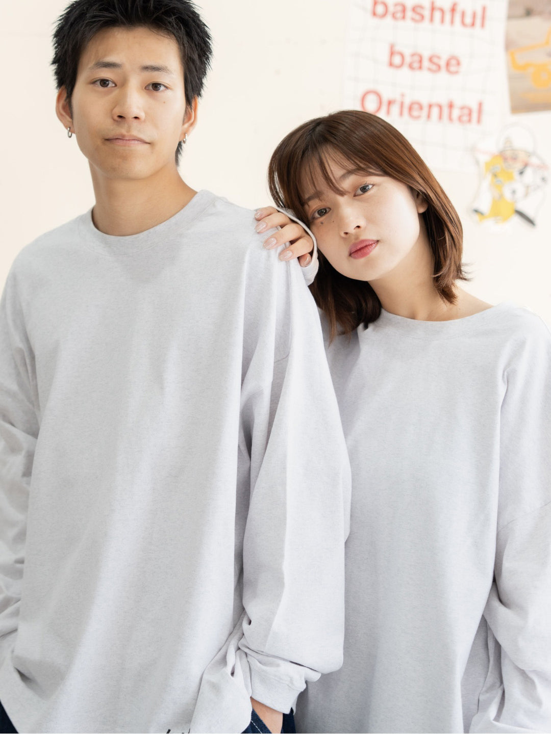 [SET]バックロゴボリュームロンT +バックロゴボリュームロンT (2set)