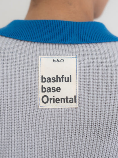 【bbO】フラワーアイコンバイカラーポロニット