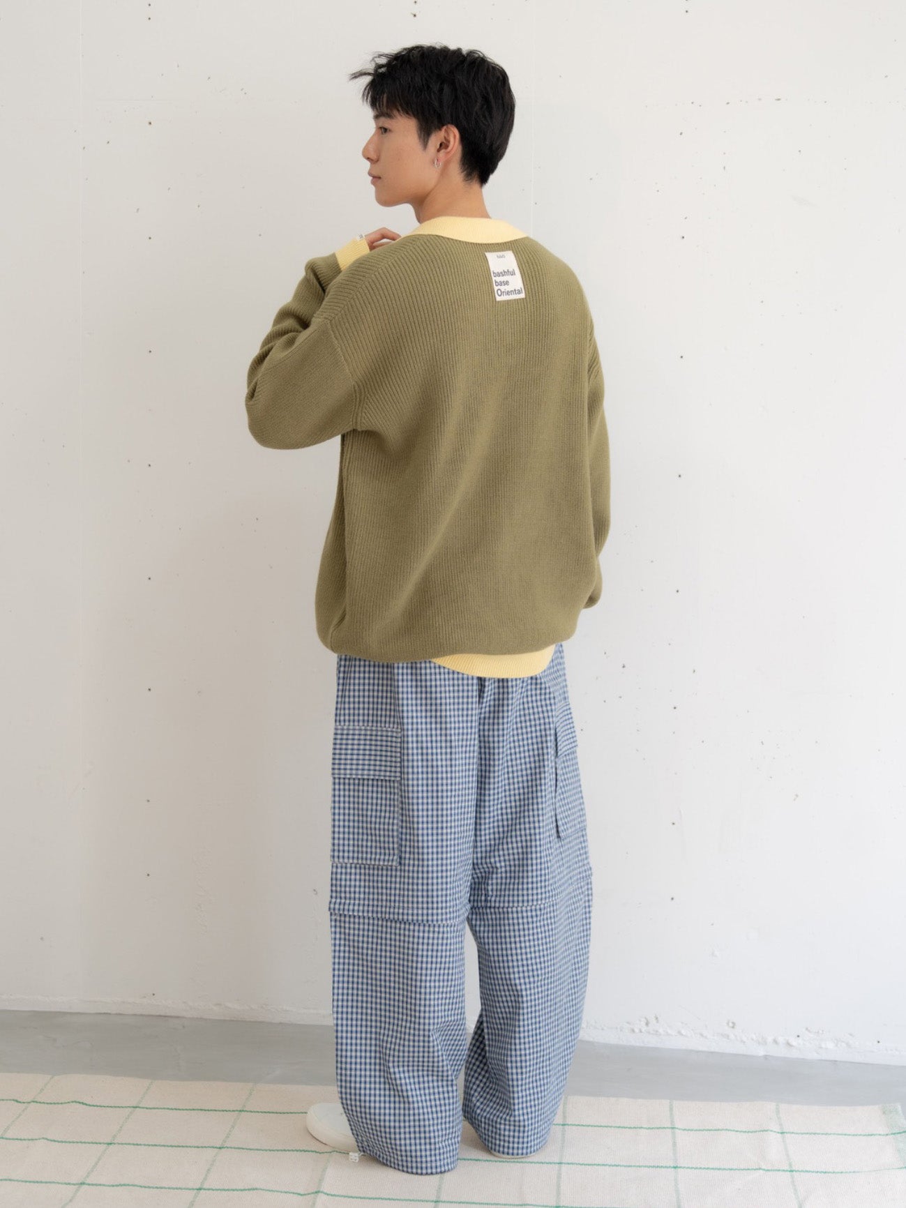 【bbO】フラワーアイコンバイカラーポロニット