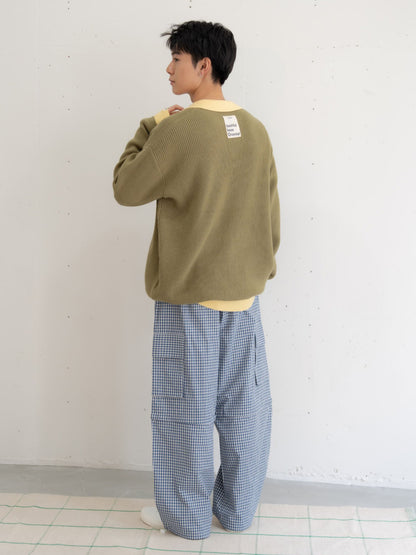 【bbO】フラワーアイコンバイカラーポロニット