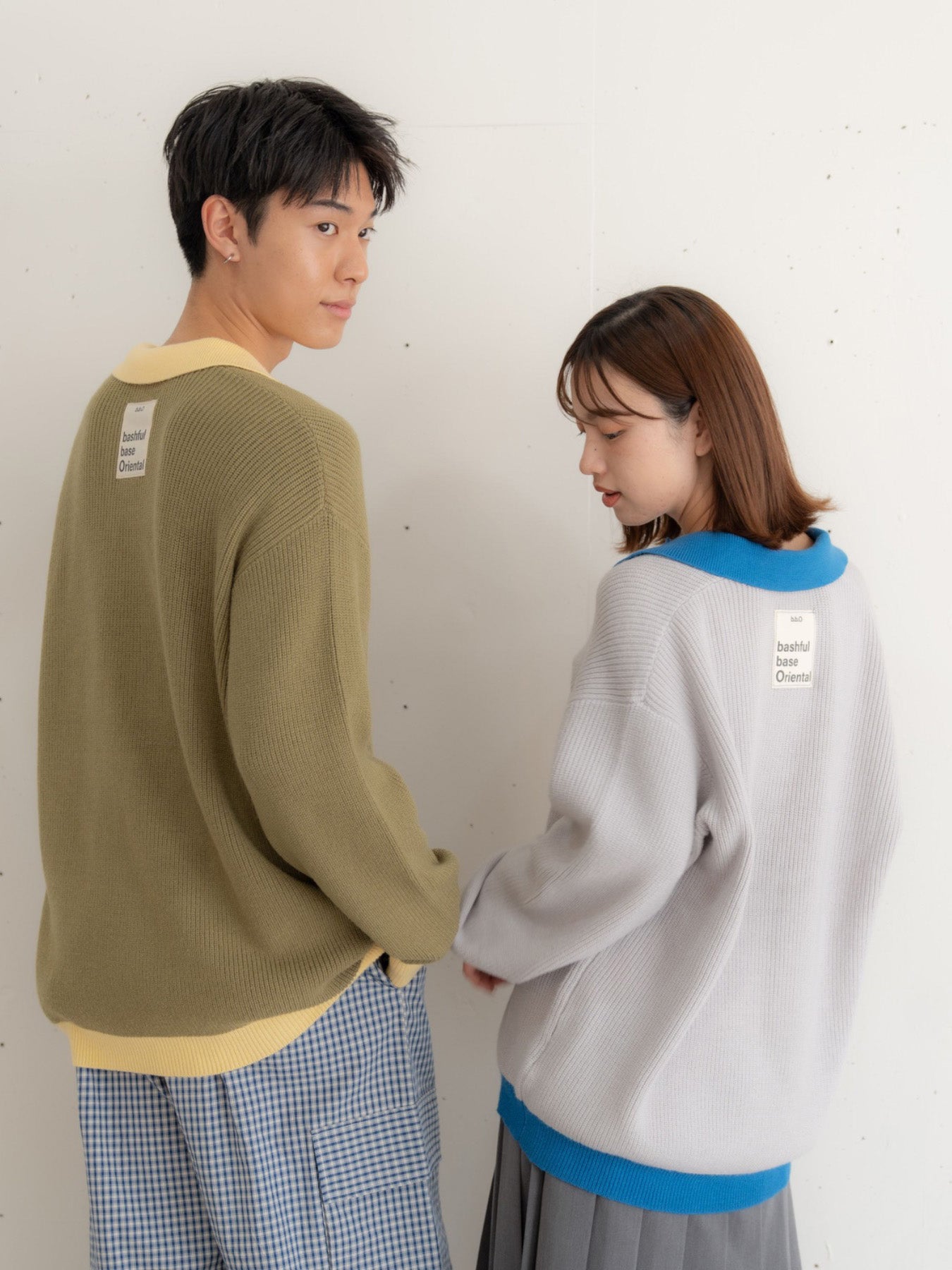 【bbO】フラワーアイコンバイカラーポロニット